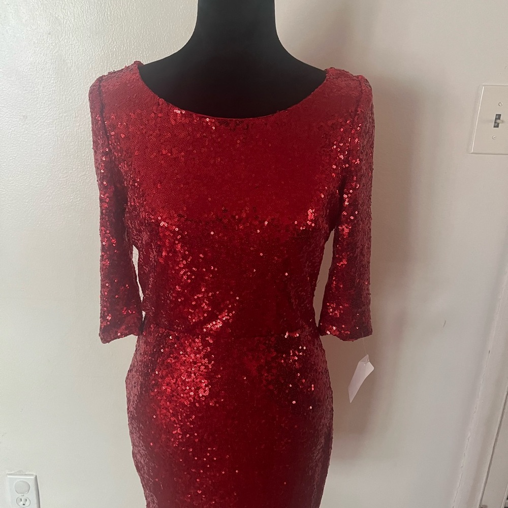 Red sequin Dress